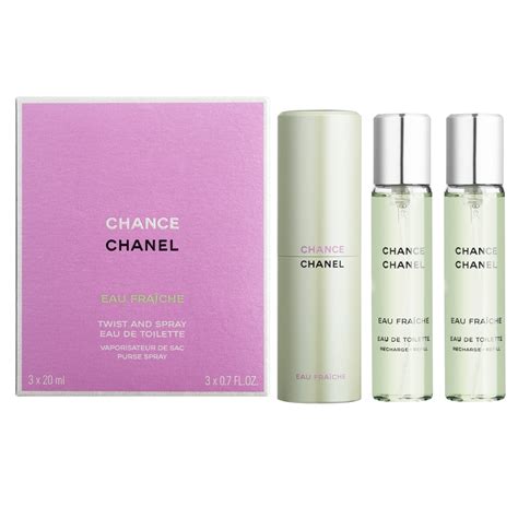 chanel eau fraiche twist and spray|chanel chance 20ml refill.